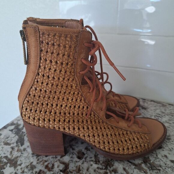 Vera Cruz leather open toe boots Artisans Sundance size 37 - Picture 2 of 8